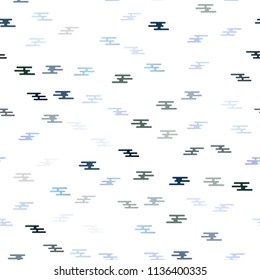 Light BLUE vector seamless layout with flat lines. Modern geometrical abstract illustration with staves. The pattern can be used as ads, poster, banner for commercial.