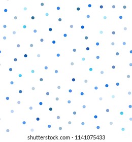 Light BLUE vector seamless layout with circle shapes. Modern abstract illustration with colorful water drops. The pattern can be used for ads, leaflets of liquid.