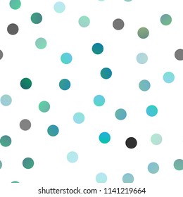 Light BLUE vector seamless layout with circle shapes. Glitter abstract illustration with blurred drops of rain. New design for ad, poster, banner of your website.