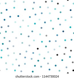 Light BLUE vector seamless layout with circle shapes. Modern abstract illustration with colorful water drops. Pattern can be used as texture of water, rain drops.