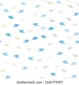 Light BLUE vector seamless layout with flat lines. Lines on blurred abstract background with gradient. The pattern can be used for websites.