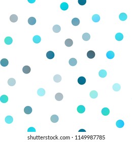 Light BLUE vector seamless layout with circle shapes. Abstract illustration with colored bubbles in nature style. Completely new template for your brand book.