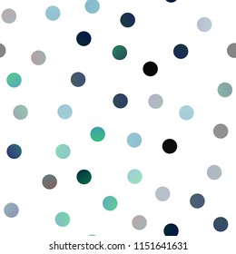 Light BLUE vector seamless layout with circle shapes. Beautiful colored illustration with blurred circles in nature style. Beautiful design for your business natural advert.