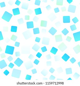 Light BLUE vector seamless layout with lines, rectangles. Rectangles on abstract background with colorful gradient. Modern template for your landing page.