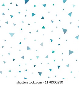 Light BLUE vector seamless layout with lines, triangles. Triangles on abstract background with colorful gradient. Pattern for commercials.