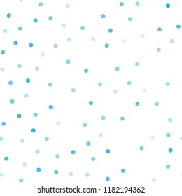 Light BLUE vector seamless layout with circle shapes. Glitter abstract illustration with blurred drops of rain. Beautiful design for your business natural advert.