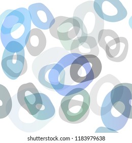 Light BLUE vector seamless layout with circle spots. Blurred bubbles on abstract backdrop with colorful gradient. Pattern for design of fabric, wallpapers.