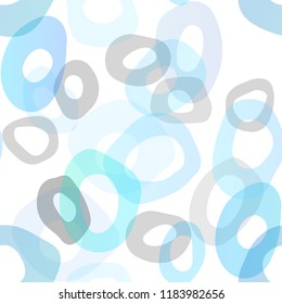 Light BLUE vector seamless layout with circle spots. Modern abstract illustration with colorful water drops. Pattern for design of window blinds, curtains.