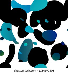 Light BLUE vector seamless layout with circle spots. Illustration with set of shining colorful abstract circles. Pattern for design of fabric, wallpapers.
