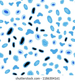 Light BLUE vector seamless layout with circle shapes. Beautiful colored illustration with blurred circles in nature style. Pattern for design of fabric, wallpapers.