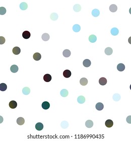 Light BLUE vector seamless layout with circle shapes. Glitter abstract illustration with blurred drops of rain. The pattern can be used for aqua ad, booklets.