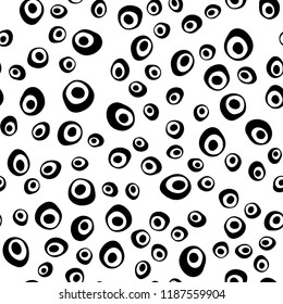 Light BLUE vector seamless layout with circle spots. Illustration with set of shining colorful abstract circles. Trendy design for wallpaper, fabric makers.