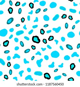 Light BLUE vector seamless layout with circle shapes. Beautiful colored illustration with blurred circles in nature style. Template for business cards, websites.
