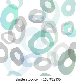 Light BLUE vector seamless layout with circle spots. Glitter abstract illustration with blurred drops of rain. Trendy design for wallpaper, fabric makers.
