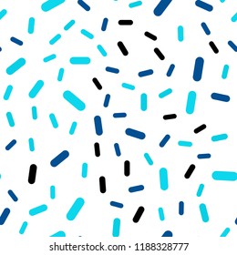 Light BLUE vector seamless layout with flat lines. Glitter abstract illustration with colored sticks. Pattern for your busines websites.