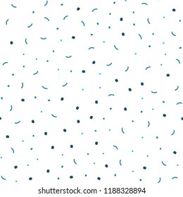 Light BLUE vector seamless layout with circles, lines. Modern abstract colorful illustration with spheres and lines. Pattern for design of window blinds, curtains.