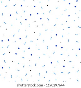 Light BLUE vector seamless layout with circles, lines. Illustration with set of colorful abstract circles and lines. Trendy design for wallpaper, fabric makers.