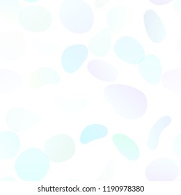 Light BLUE vector seamless layout with circle spots. Modern abstract illustration with colorful water drops. Pattern for trendy fabric, wallpapers.