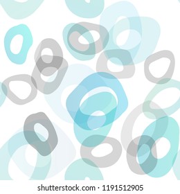 Light BLUE vector seamless layout with circle spots. Colorful illustration with blurred circles in nature style. Pattern for trendy fabric, wallpapers.