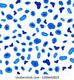 Light BLUE vector seamless layout with circle shapes. Abstract illustration with colored bubbles in nature style. Template for business cards, websites.
