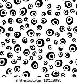 Light BLUE vector seamless layout with circle spots. Blurred decorative design in abstract style with bubbles. Pattern for design of window blinds, curtains.