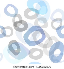 Light BLUE vector seamless layout with circle spots. Glitter abstract illustration with blurred drops of rain. Trendy design for wallpaper, fabric makers.