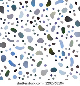 Light BLUE vector seamless layout with circle spots. Blurred bubbles on abstract backdrop with colorful gradient. Pattern for design of window blinds, curtains.