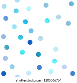 Light BLUE vector seamless layout with circle shapes. Abstract illustration with colored bubbles in nature style. The pattern can be used for beautiful websites.