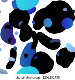 Light BLUE vector seamless layout with circle spots. Abstract illustration with colored bubbles in nature style. Trendy design for wallpaper, fabric makers.
