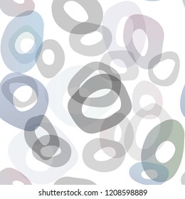 Light BLUE vector seamless layout with circle spots. Abstract illustration with colored bubbles in nature style. Design for textile, fabric, wallpapers.