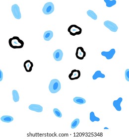 Light BLUE vector seamless layout with circle shapes. Beautiful colored illustration with blurred circles in nature style. Design for textile, fabric, wallpapers.