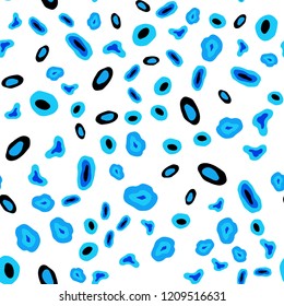 Light BLUE vector seamless layout with circle shapes. Blurred decorative design in abstract style with bubbles. Trendy design for wallpaper, fabric makers.