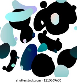 Light BLUE vector seamless layout with circle spots. Glitter abstract illustration with blurred drops of rain. Pattern for design of window blinds, curtains.