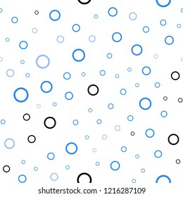 Light BLUE vector seamless layout with circle shapes. Beautiful colored illustration with blurred circles in nature style. Pattern can be used for beautiful websites.