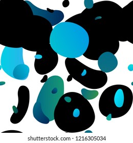 Light BLUE vector seamless layout with circle spots. Abstract illustration with colored bubbles in nature style. Pattern for design of window blinds, curtains.
