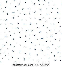 Light BLUE vector seamless layout with circles, lines. Glitter abstract illustration with connection of triangle structure. Template for business cards, websites.