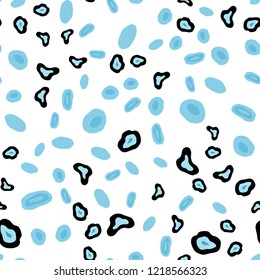 Light BLUE vector seamless layout with circle shapes. Beautiful colored illustration with blurred circles in nature style. Pattern for design of fabric, wallpapers.