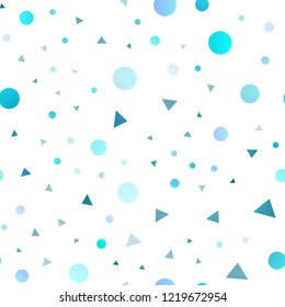 Light BLUE vector seamless layout with circles, lines. Circles, lines on abstract background with colorful gradient. Design for textile, fabric, wallpapers.