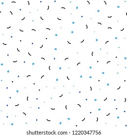 Light BLUE vector seamless layout with circles, lines. Illustration with set of colorful abstract circles and lines. Pattern for design of window blinds, curtains.