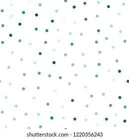 Light BLUE vector seamless layout with circle shapes. Illustration with set of shining colorful abstract circles. The pattern can be used for beautiful websites.