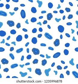 Light BLUE vector seamless layout with circle shapes. Illustration with set of shining colorful abstract circles. Pattern for design of window blinds, curtains.