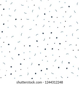 Light BLUE vector seamless layout with circles, lines. Glitter abstract illustration with connection of triangle structure. Pattern for design of window blinds, curtains.