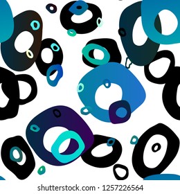 Light BLUE vector seamless layout with circle spots. Colorful illustration with blurred circles in nature style. Design for textile, fabric, wallpapers.
