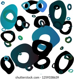 Light BLUE vector seamless layout with circle spots. Modern abstract illustration with colorful water drops. Design for textile, fabric, wallpapers.