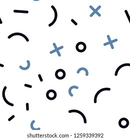 Light BLUE vector seamless layout with simple elements. Seamless Illustration with set of abstact gradient lines. Trendy design for wallpaper, fabric makers.