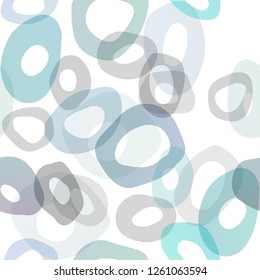 Light BLUE vector seamless layout with circle spots. Blurred bubbles on abstract backdrop with colorful gradient. Pattern for design of window blinds, curtains.