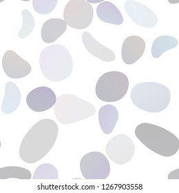 Light BLUE vector seamless layout with circle spots. Abstract illustration with colored bubbles in nature style. Template for business cards, websites.