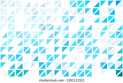 Light BLUE vector seamless layout with lines, triangles. Decorative design in abstract style with triangles. Pattern for design of fabric, wallpapers.