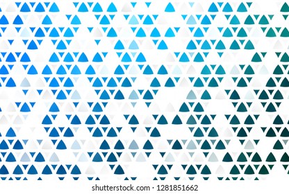 Light BLUE vector seamless layout with lines, triangles. Glitter abstract illustration with triangular shapes. Trendy design for wallpaper, fabric makers.