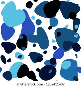 Light BLUE vector seamless layout with circle shapes. Blurred decorative design in abstract style with bubbles. Design for textile, fabric, wallpapers.